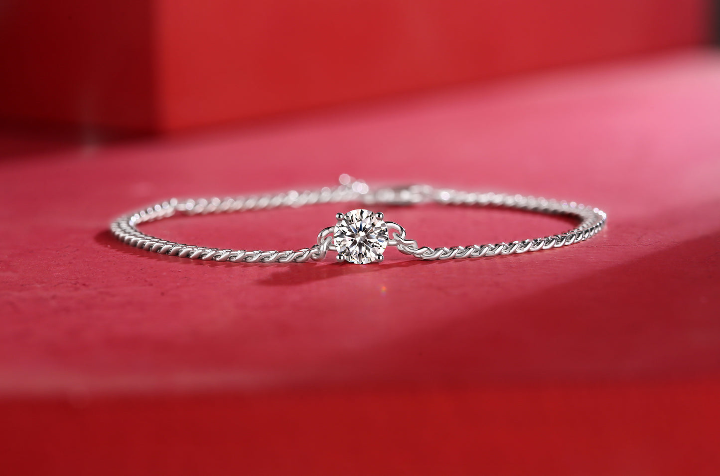 Moissanite Bracelet-925 Sterling Silver Bracelet for Women