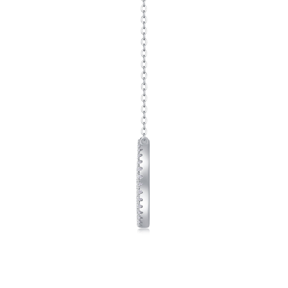 Moissanite Necklace-925 Sterling Silver Pendant Necklace for Women