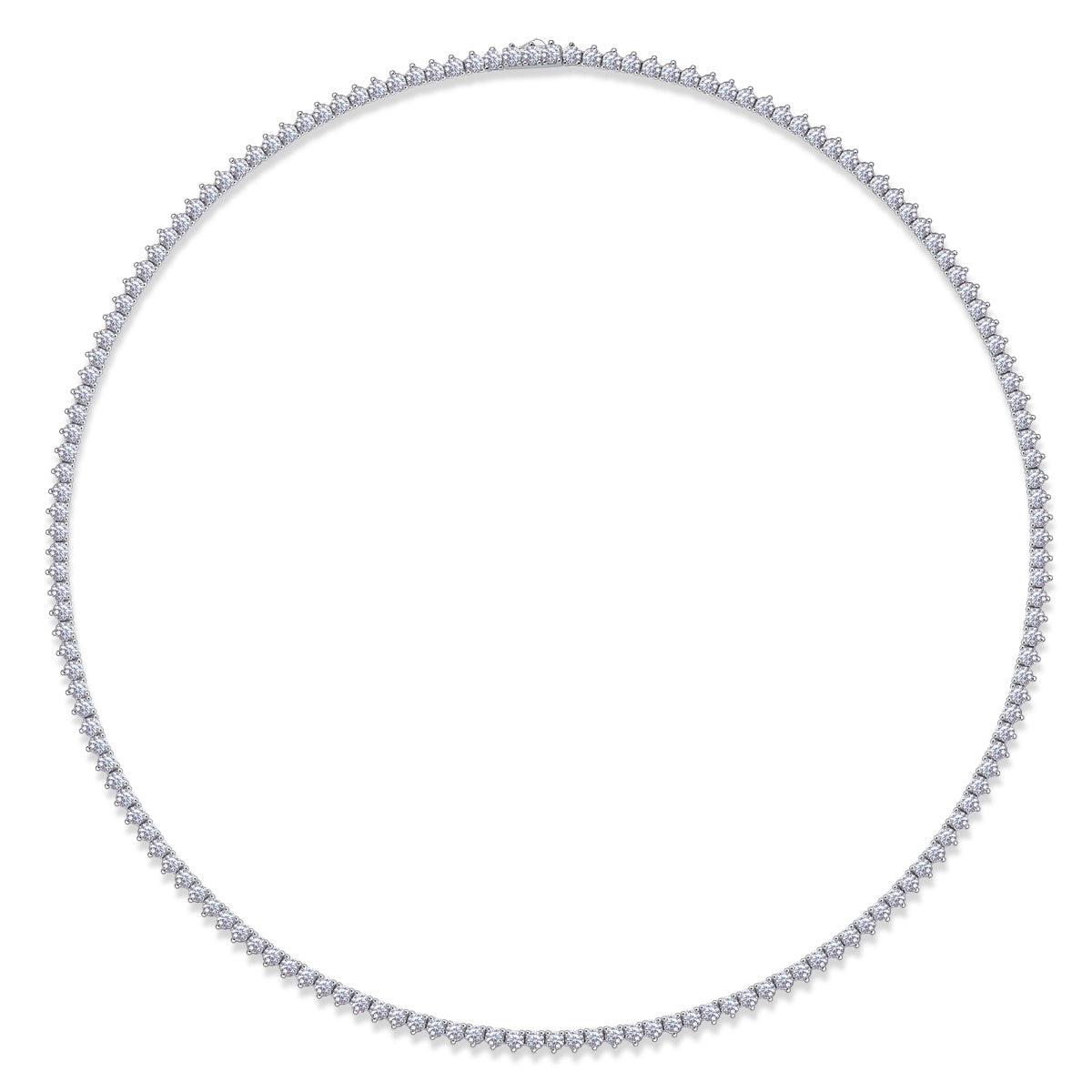 Moissanite Tennis Necklace-925 Sterling Silver