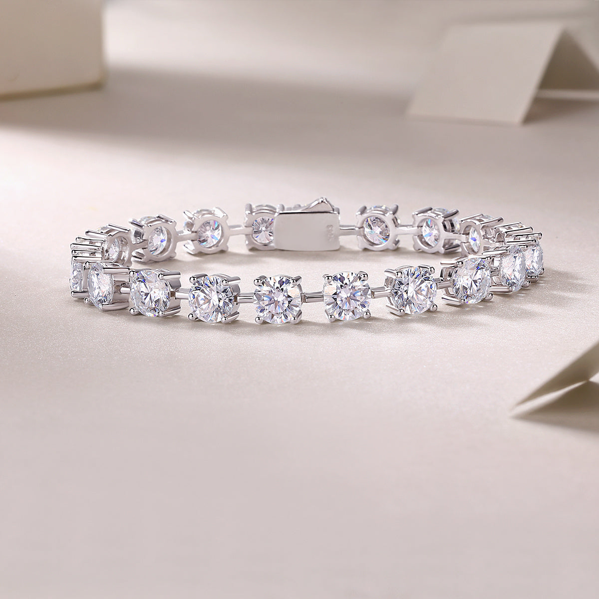Moissanite Bracelet-925 Sterling Silver Bracelet for Women