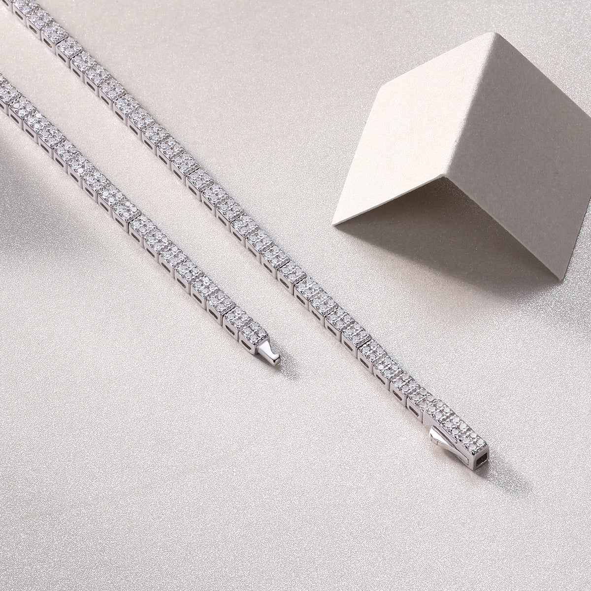 Moissanite Tennis Necklace-925 Sterling Silver