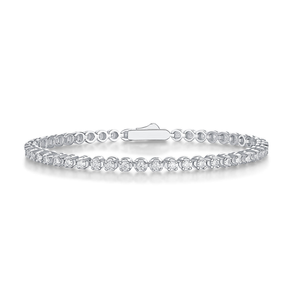 Moissanite Bracelet-925 Sterling Silver Bracelet for Women