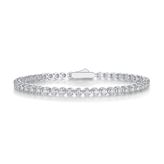 Moissanite Bracelet-925 Sterling Silver Bracelet for Women