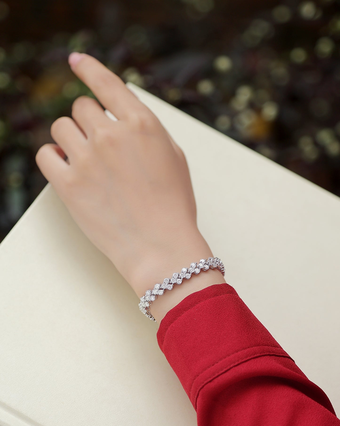 Women's Moissanite Bracelet 925 Sterling Silver
