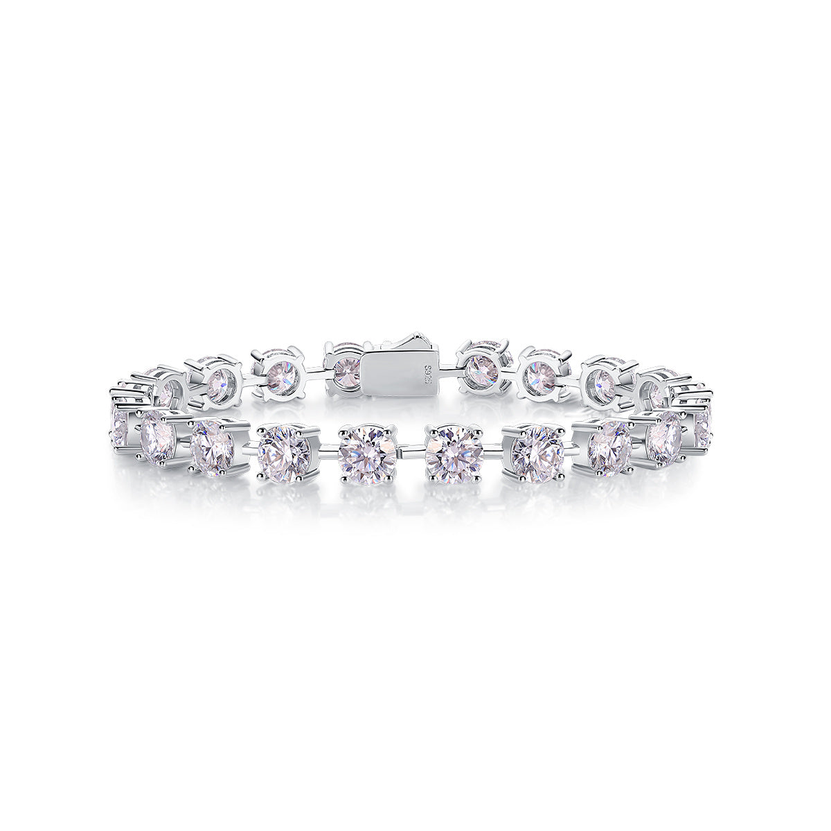 Moissanite Bracelet-925 Sterling Silver Bracelet for Women