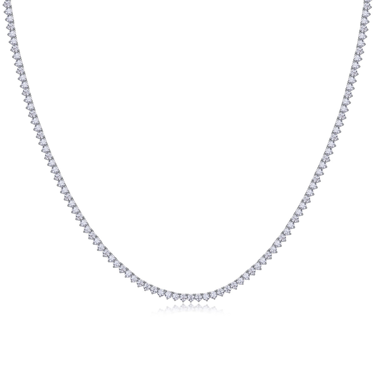 Moissanite Tennis Necklace-925 Sterling Silver