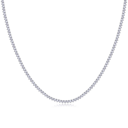 Moissanite Tennis Necklace-925 Sterling Silver