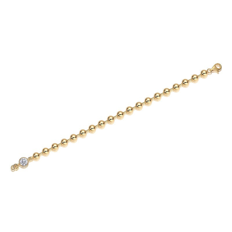 Moissanite Bracelet-14k Yellow Gold Vermeil Bracelet for Women