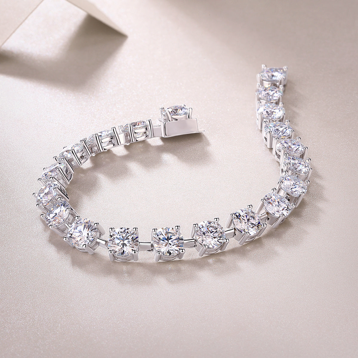 Moissanite Bracelet-925 Sterling Silver Bracelet for Women