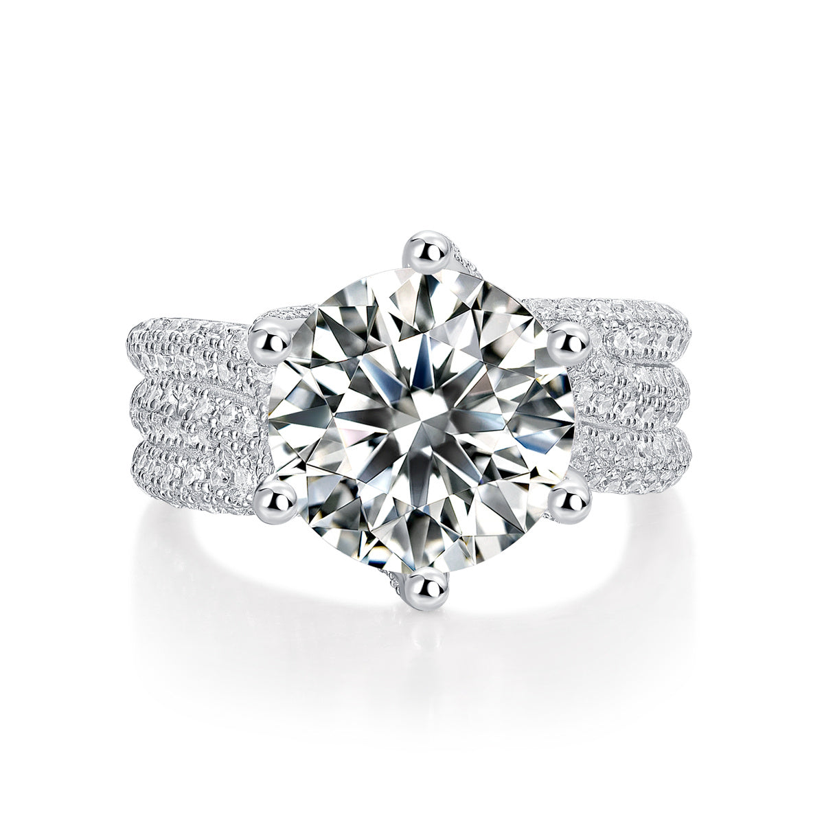 5Ct Round Cut Engagement Ring-925 Sterling Silver Wedding Ring for Women