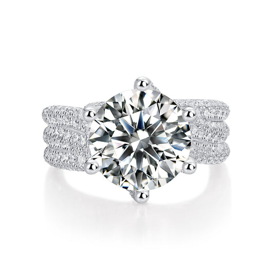 5Ct Round Cut Engagement Ring-925 Sterling Silver Wedding Ring for Women