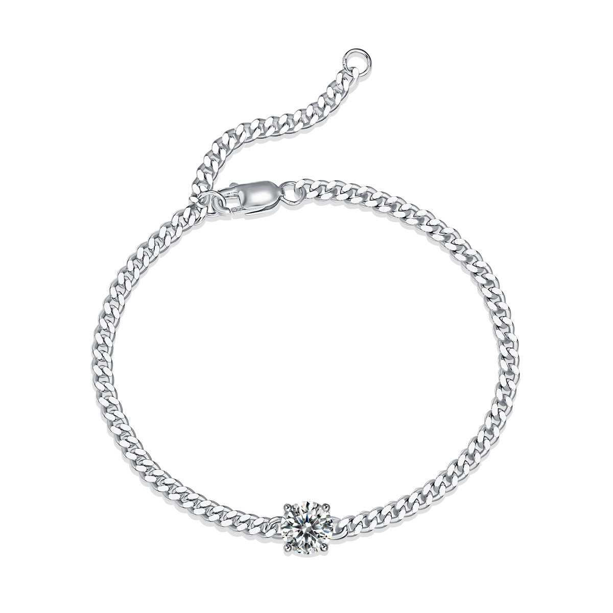 Moissanite Bracelet-925 Sterling Silver Bracelet for Women