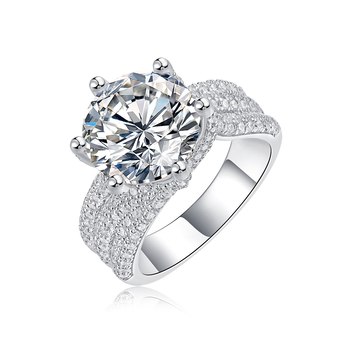 5Ct Round Cut Engagement Ring-925 Sterling Silver Wedding Ring for Women