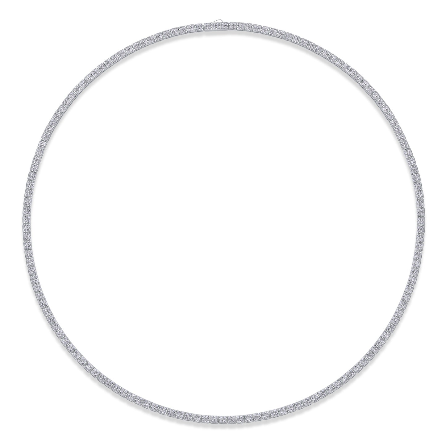 Moissanite Tennis Necklace-925 Sterling Silver