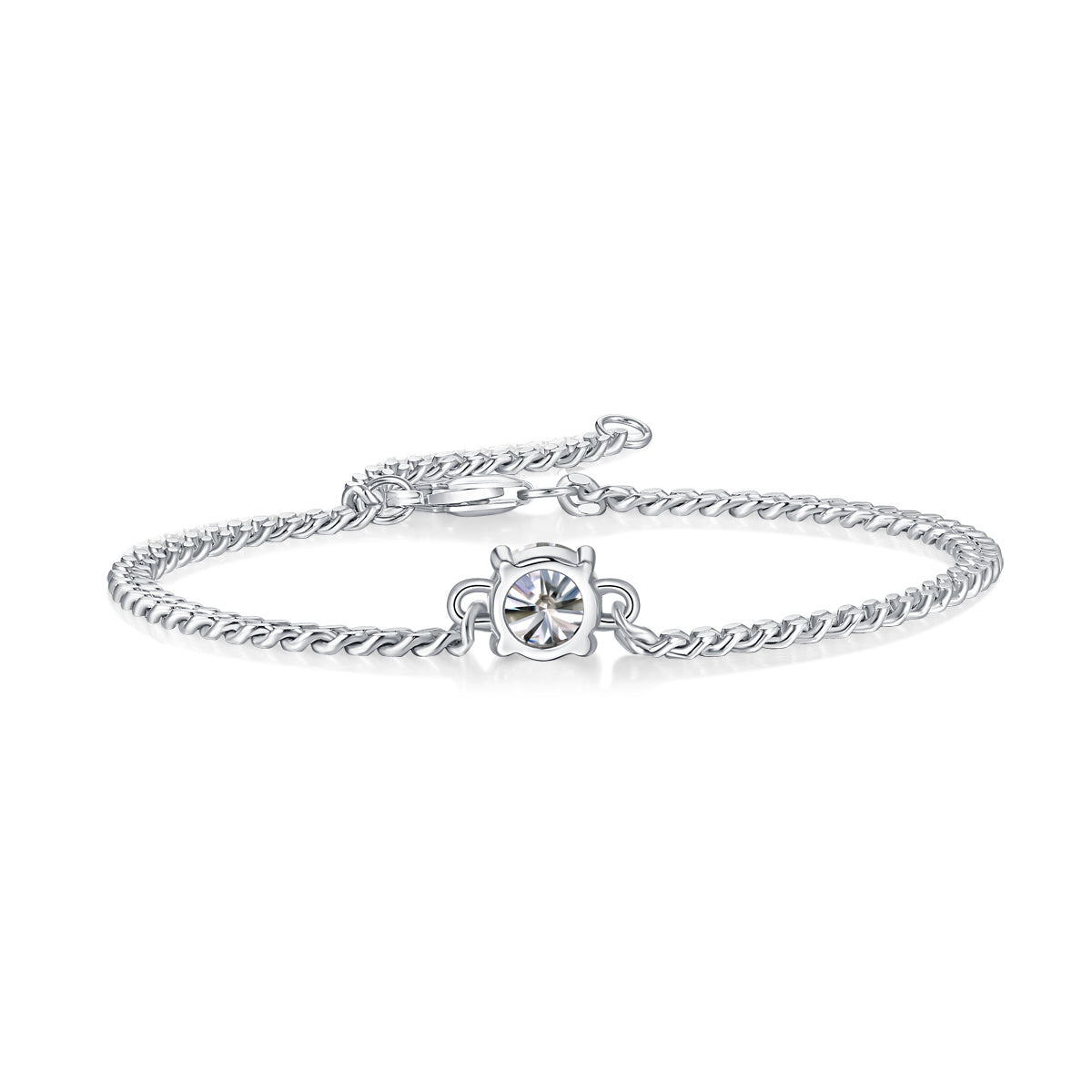 Moissanite Bracelet-925 Sterling Silver Bracelet for Women