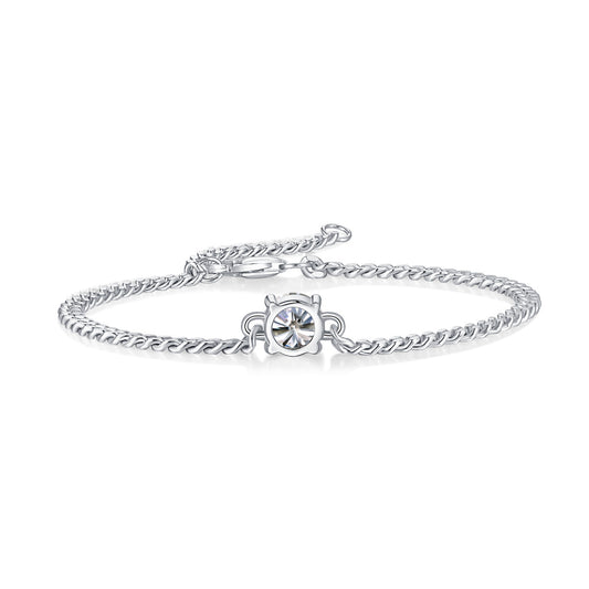 Moissanite Bracelet-925 Sterling Silver Bracelet for Women