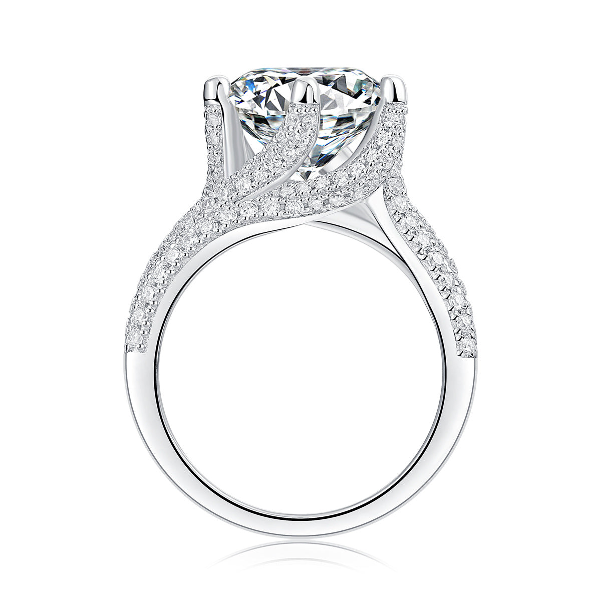 5Ct Round Cut Engagement Ring-925 Sterling Silver Wedding Ring for Women