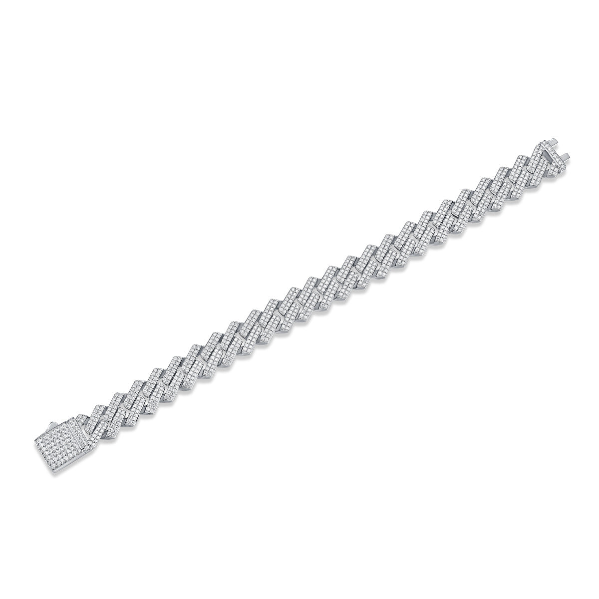 Men's Moissanite Bracelet 925 Sterling Silver