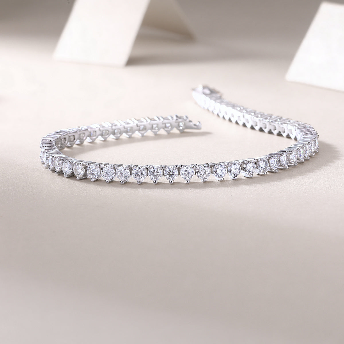 Women's Moissanite Bracelet 925 Sterling Silver