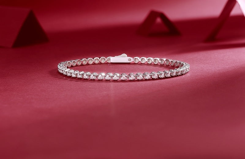 Moissanite Bracelet-925 Sterling Silver Bracelet for Women