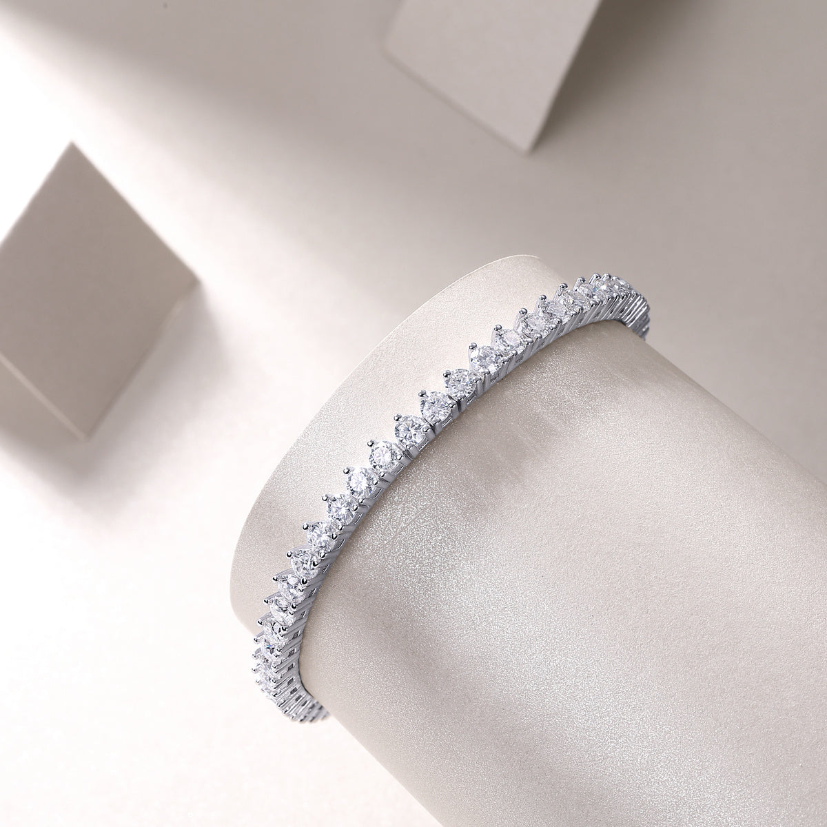 Women's Moissanite Bracelet 925 Sterling Silver