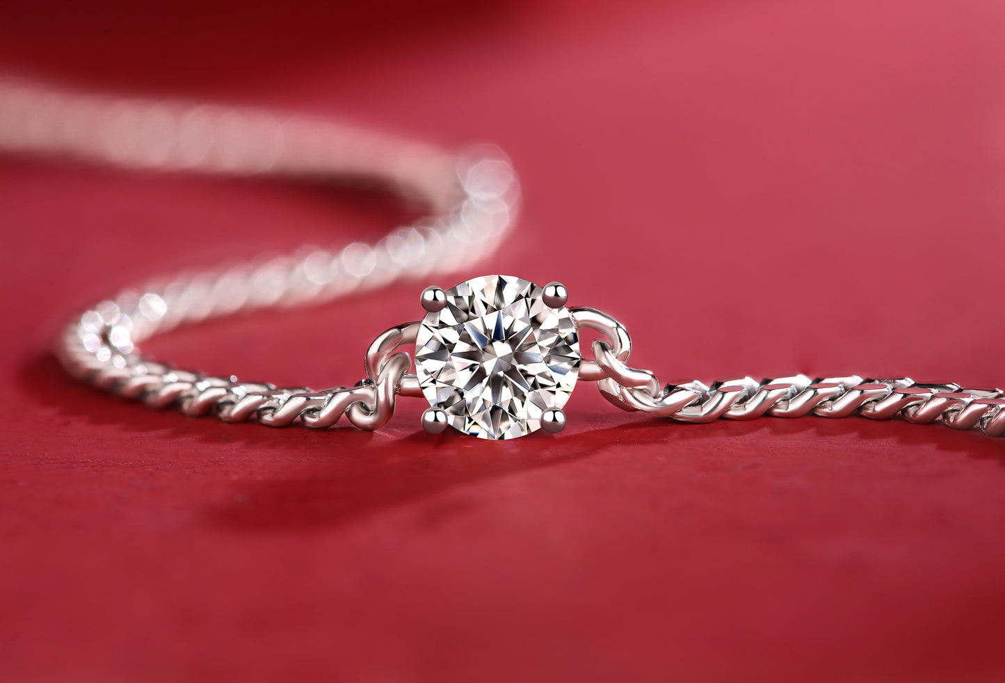 Moissanite Bracelet-925 Sterling Silver Bracelet for Women