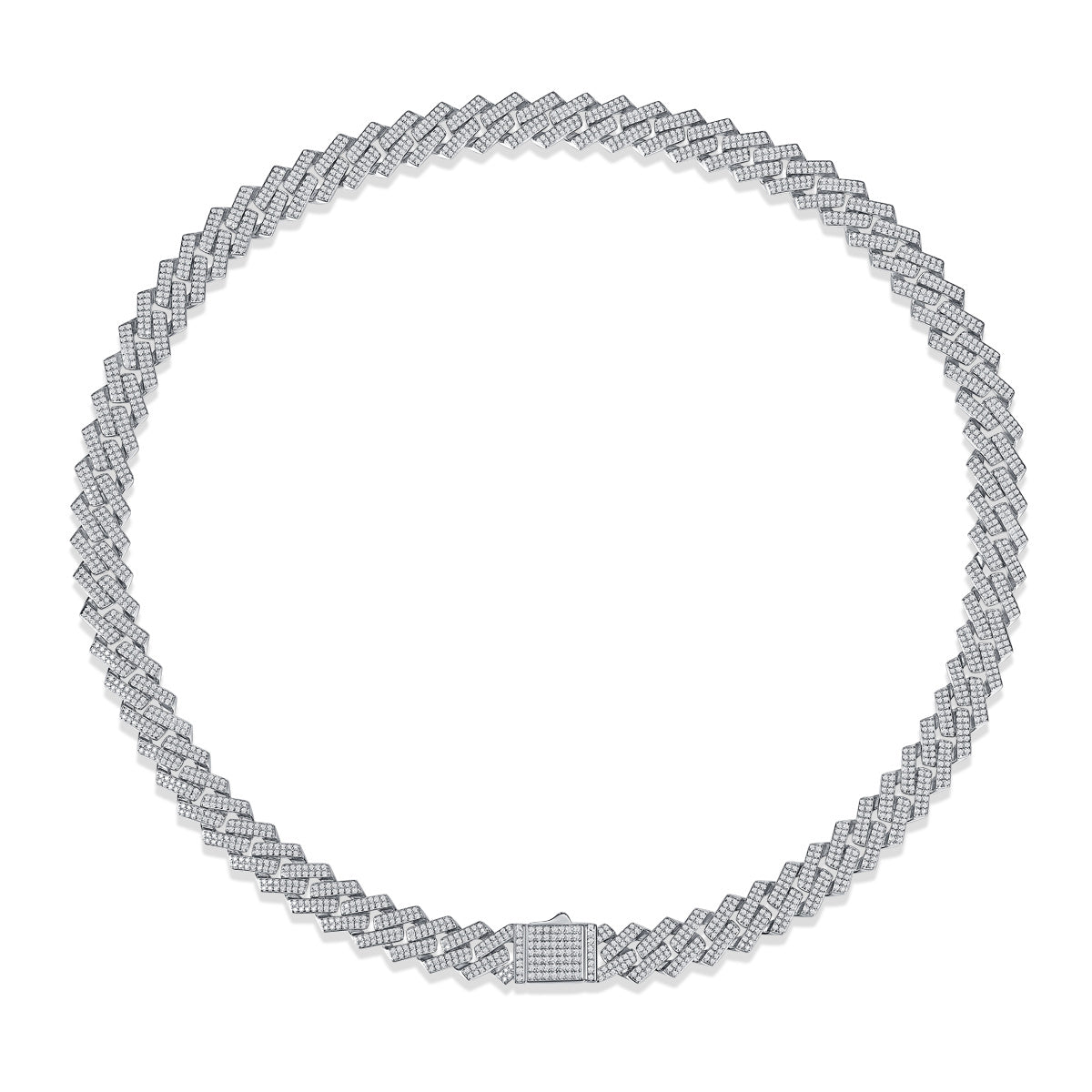 Men's Moissanite Necklace 925 Sterling Silver