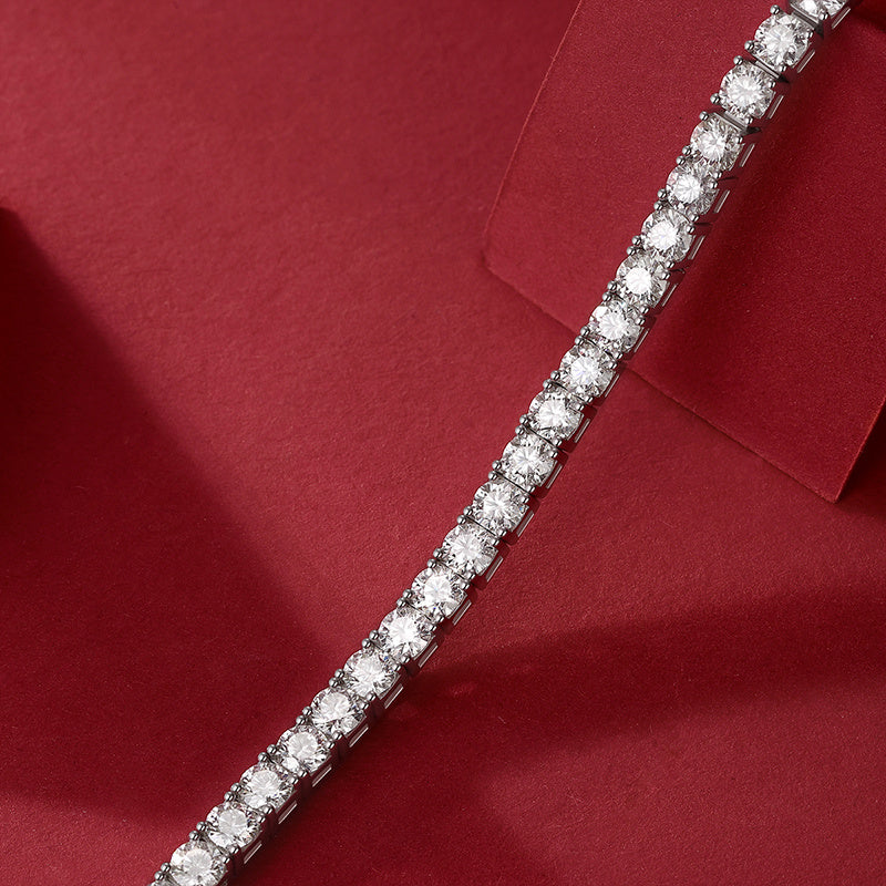 Women's Moissanite Bracelet 925 Sterling Silver