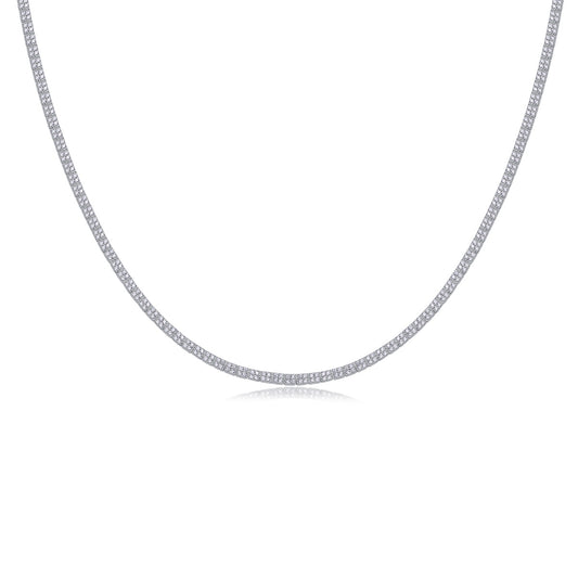 Moissanite Tennis Necklace-925 Sterling Silver