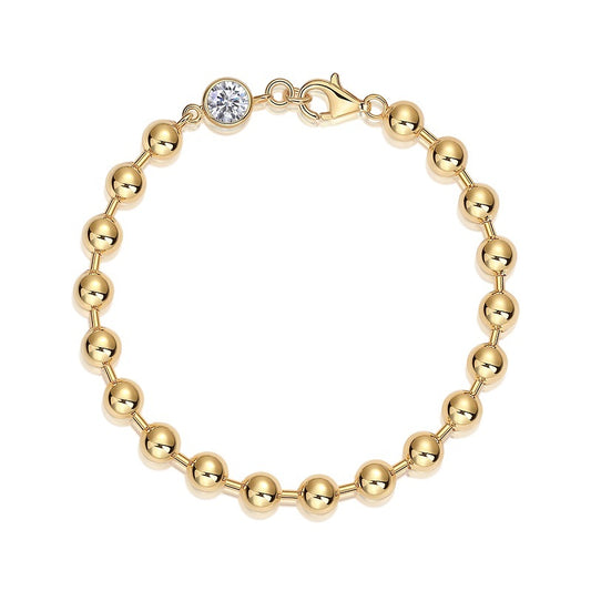 Moissanite Bracelet-14k Yellow Gold Vermeil Bracelet for Women