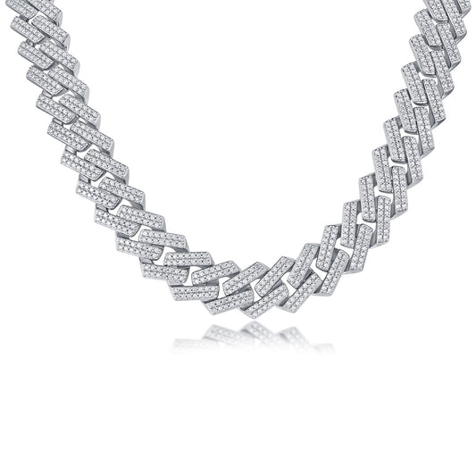 Men's Moissanite Necklace 925 Sterling Silver