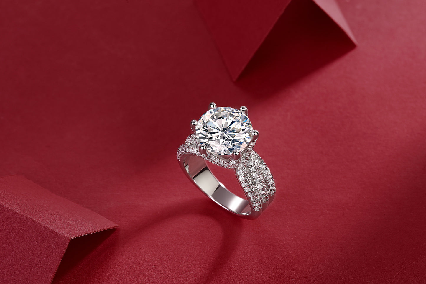 5Ct Round Cut Engagement Ring-925 Sterling Silver Wedding Ring for Women