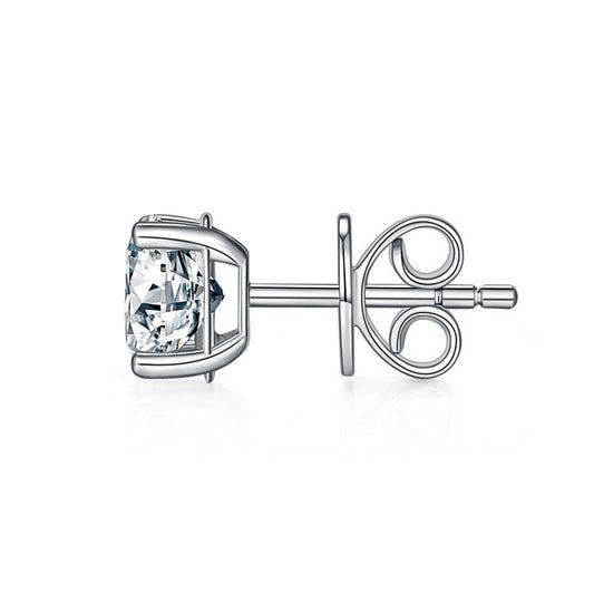 1 Carat Moissanite Diamond Men's Stud Earring (1 Piece) 925 Sterling Silver