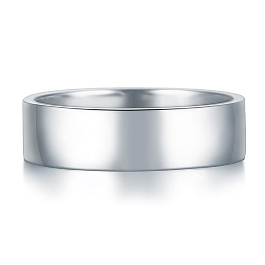 Men’s Solid Sterling 925 Silver Wedding Band Rings